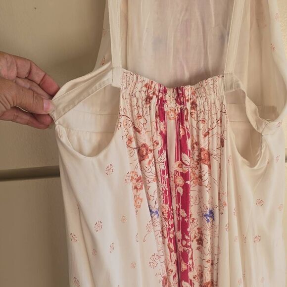 FreePeople Caught in the Moment Maxi Dress, Ivory/ Pink/Prpl Floral, NWOT, SZ.2 - Picture 8 of 10
